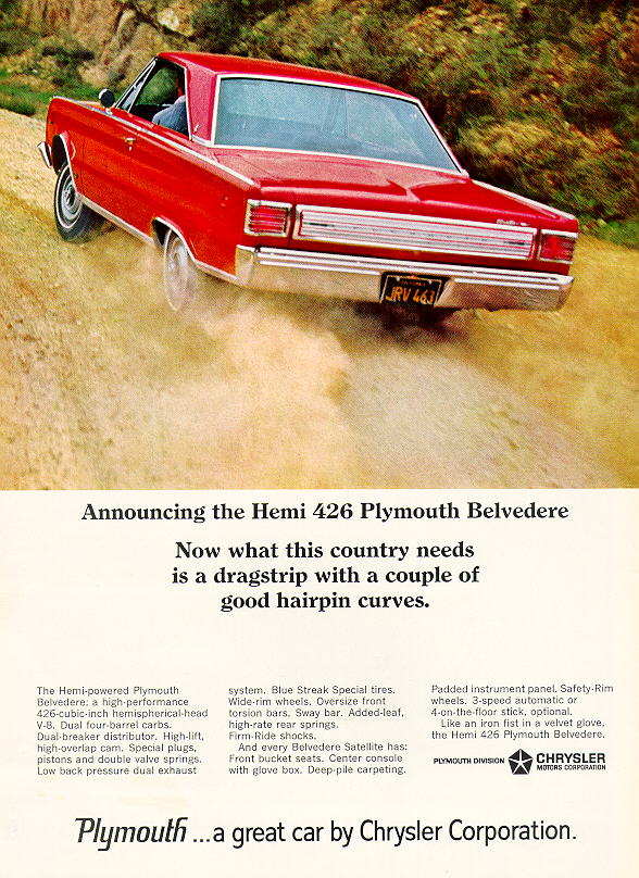 1966 Plymouth Belvedere Advertisement
