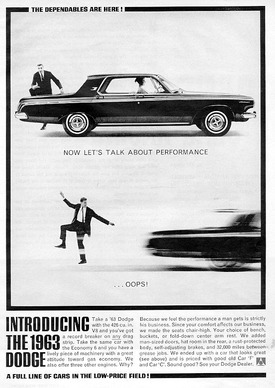 1963 Dodge Polara four door hardtop advertisement.