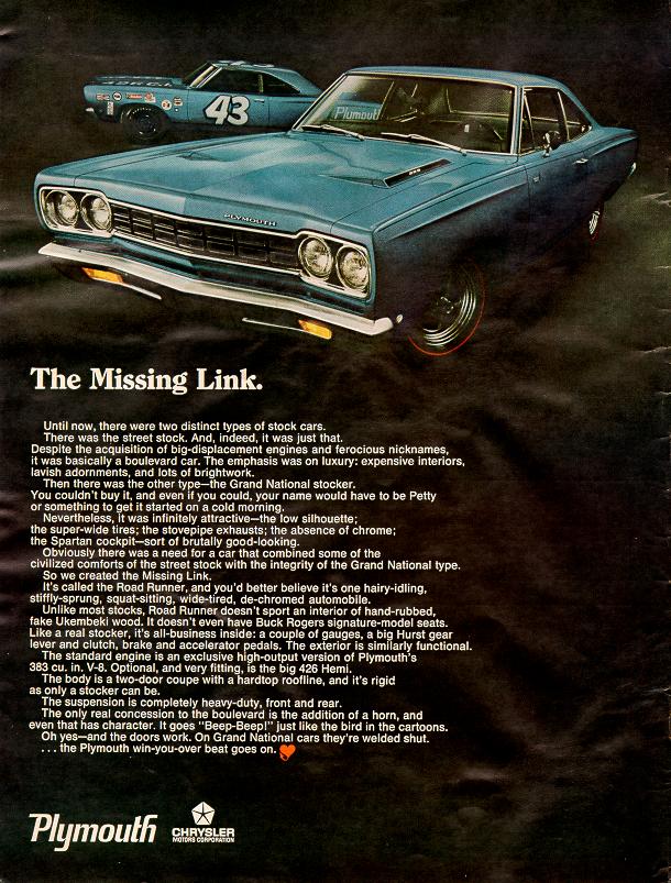 1968 Plymouth Road Runner Advertisement