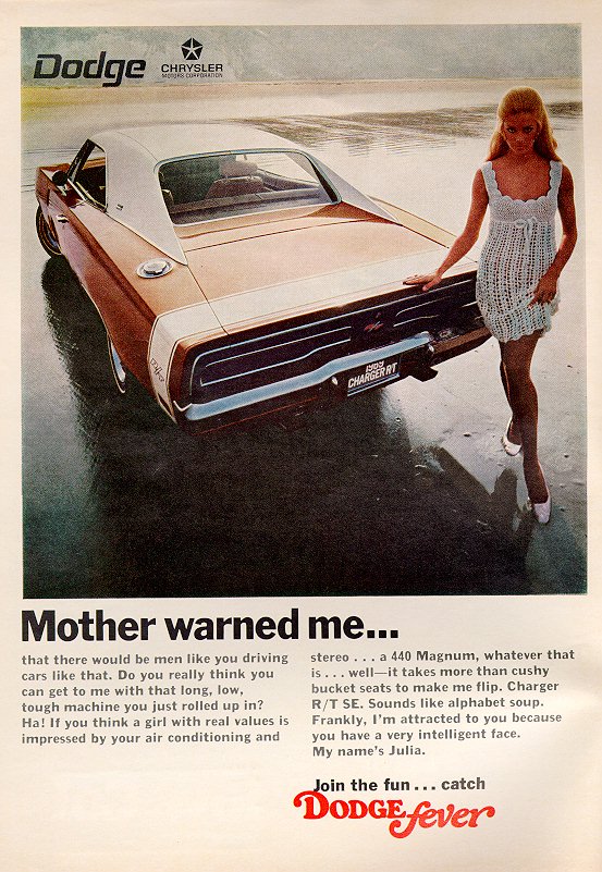 1969 Dodge Charger R/T S.E. advertisement.