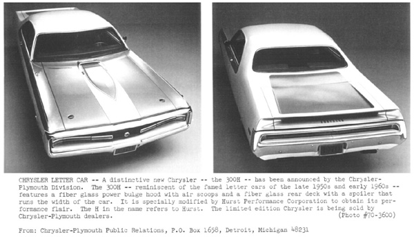 1970 Chrysler 300 Hurst Introduction