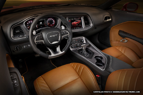 2015 Dodge Challenger SRT Hellcat with Sepia Laguna leather.