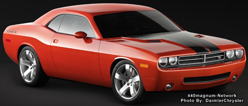 2006 Dodge Challenger concept vehicle - right, front top view.