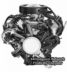 440 Cubic Inch 4-BBl Magnum V8 Engine