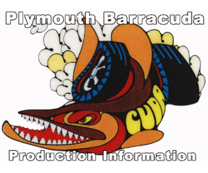 Plymouth Barracuda Production Numbers