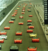 Fifty Vipers with their owners take a parade lap around the Indianapolis Motor Speedway 5/24./1996