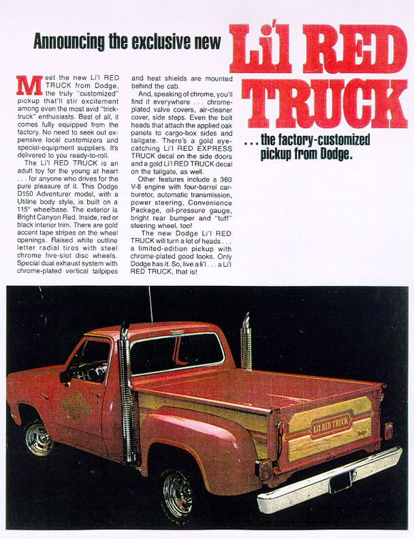 1979 Dodge Li'l Red Express Truck Brochure page 1