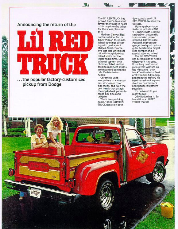 1979 Dodge Li'l Red Express Truck brochure page 1